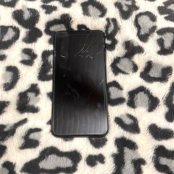 iPhone sx max cracked a little on the back has screen protector on it